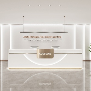Mostrador de recepción de <span class=keywords><strong>spa</strong></span> moderno personalizado diseño rosa y blanco <span class=keywords><strong>para</strong></span> vestíbulo de hotel y oficina <span class=keywords><strong>para</strong></span> áreas de recepción de salón de belleza - Product Image 4