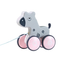 Chariot à roulettes avec corde à tirer, jouet pour bébé, pour apprendre à marcher