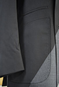 Costume d'affaires 2 pièces pour hommes de Style classique sur mesure Slim Fit grande taille vente chaude plissé respirant laine simple boutonnage - Product Image 3