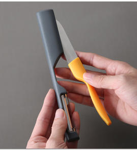 Juego multifuncional de dos piezas de acero inoxidable, pelador de frutas, rebanador de patatas, cuchillo para frutas. - Product Image 6