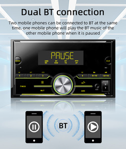 BQCC 1Din sistem Audio mobil Universal, perekam Radio BT/FM/USB/RDS/AUX kontrol kemudi panggilan Handsfree untuk pemutar DVD 1 tahun - Product Image 6