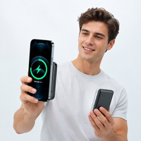 Batterie externe PD20W à quatre cellules avec affichage, 10000 mAh, magnétique, charge sans fil 15W, charge rapide, type C, pour iPhone