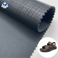 Cuir synthétique PVC Rexine pour sandales, chaussures, tissu non tissé imperméable en daim pour hommes et femmes