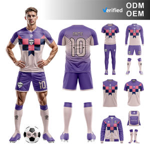 ビンテージレトロサッカージャージーセット100% コットンVネック男性用 - Product Image 4