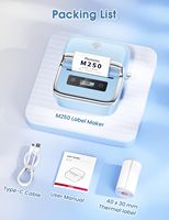 Imprimante thermique portable Phomemo M250, étiqueteuse de 3 pouces, compatible avec les codes-barres, les photos, pour la maison, les entreprises, les stocks