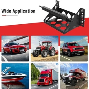 Support de montage de <span class=keywords><strong>batterie</strong></span> en acier métallique, plateau universel facile à fixer par boulons pour bateaux, camions pick-up, voitures, camping-cars et remorques - Product Image 6