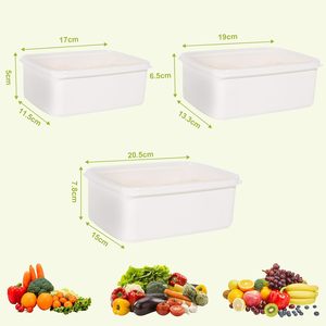 Refrigerator <b>Storage</b> <b>Box</b> PP Plastic Food Grade Crisper <b>Kitchen</b> Fruit Vegetable Egg Freezer sealed <b>Box</b> with Lid 1-3L Capacity - Product Image 5