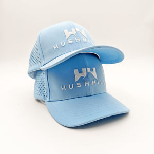 Nueva Gorra de Béisbol Deportiva de 5 Paneles con Logotipo Personalizado, Gorra de Golf Dobby con Perforaciones Cortadas a Láser y Patrón de Puntos/Frutas - Product Image 1