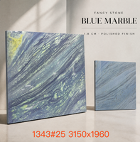 Dalle de marbre bleu cristal en promotion, 1,8 cm, finition polie, pour comptoirs de cuisine, meubles-lavabos de salle de bain, murs et projets d'aménagement intérieur