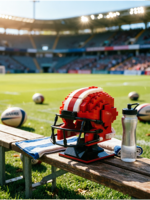 Ensembles de blocs de construction personnalisés pour casque de rugby, briques DIY, modèle de collection, cadeau, décoration, jouets éducatifs originaux en ABS