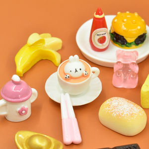 Breloques Cabochons en Résine Thème Alimentaire Peintes à la Main, Motifs Alphabet, Art de Collection, Jouets Miniatures DIY pour Poupées - Vente Chaude - Product Image 2