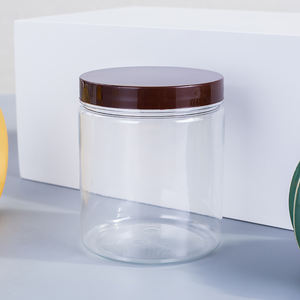 Bocaux en plastique PET transparent de 500 ml pour aliments, miel, sucre, bonbons, compléments vitaminiques avec couvercle à vis - Product Image 5