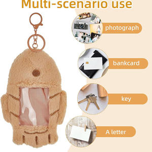 C040 Funda Protectora de Peluche para Photocard con Diseño de Pez y Waffle, Cubierta Suave, Colgante, Llavero, Soporte para Tarjetas - Product Image 2