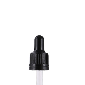 Botella de Vidrio Ámbar Esmerilado Tipo Calabash de 3ml, 5ml, 10ml, 15ml, 30ml, 50ml, 100ml con Gotero y Tapa Negra para Aceites Esenciales - Product Image 5