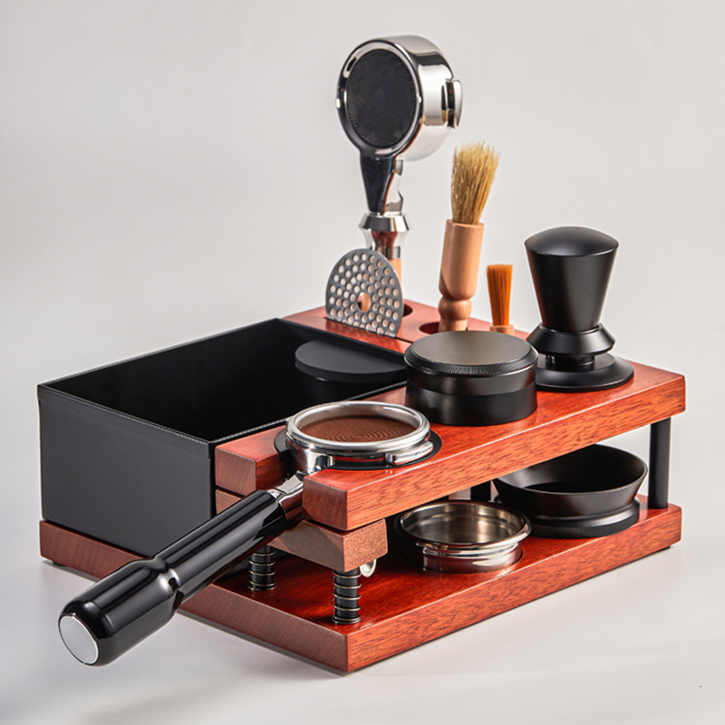 Boîte à Marc De Café En Bois Avec Barre De Frappe Amovible - Dimensions Max 12,8x12 Cm - Pour Machine à Expresso, Rangement Compost