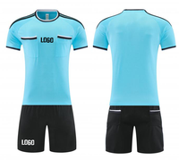 Nouveau modèle de maillots d'arbitre de football respirants, uniforme d'arbitre de football professionnel avec poche Velcro, maillot d'arbitre de football pour hommes