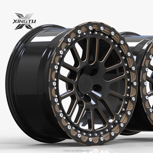 ล้อฟอร์จ XINGTU Beadlock สีทอง ขนาด <span class=keywords><strong>15</strong></span> 16 18 20 22 24 นิ้ว สำหรับออฟโรด ขอบ 5x114.3 5x130 6x139.7 5x120 สำหรับรถฟอร์ด มัสแตง จีที บีเอ็มดับเบิลยู - Product Image 4