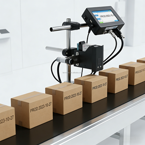 <span class=keywords><strong>Imprimante</strong></span> jet d'encre Lanmotec pour le codage de date en ligne, codes-barres 2D, codes QR et numéros de lot, utilisée avec les machines d'emballage - Product Image 1