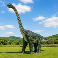 Projet d'exposition clé en main de dinosaures herbivores animatroniques immersifs, grand dinosaure pour parc à thème, parc d'attractions