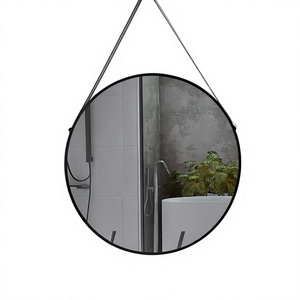 Espejo de Baño Redondo Moderno, Espejo Decorativo para Colgar en la Pared, Espejo de Vanidad con Marco de Metal, Espejo de Maquillaje para Baño y Dormitorio - Product Image 3