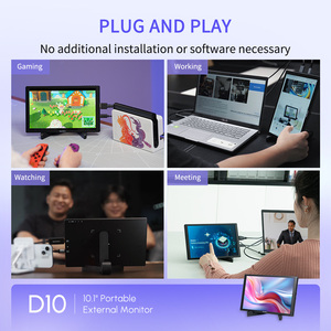Moniteur tactile portable USB-C D10, personnalisation du logo, écran LED FHD 10,1 pouces, panneau IPS, série Gaming, directement de l'usine - Product Image 4