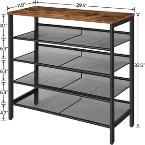 Metal <b>Shoe</b> <b>Rack</b> <b>Storage</b> Unit Flat & Slant Adjustable <b>Shoe</b> Organizer Shelf Durable and Stable for Entryway Hallway Space Saving - Product Image 4