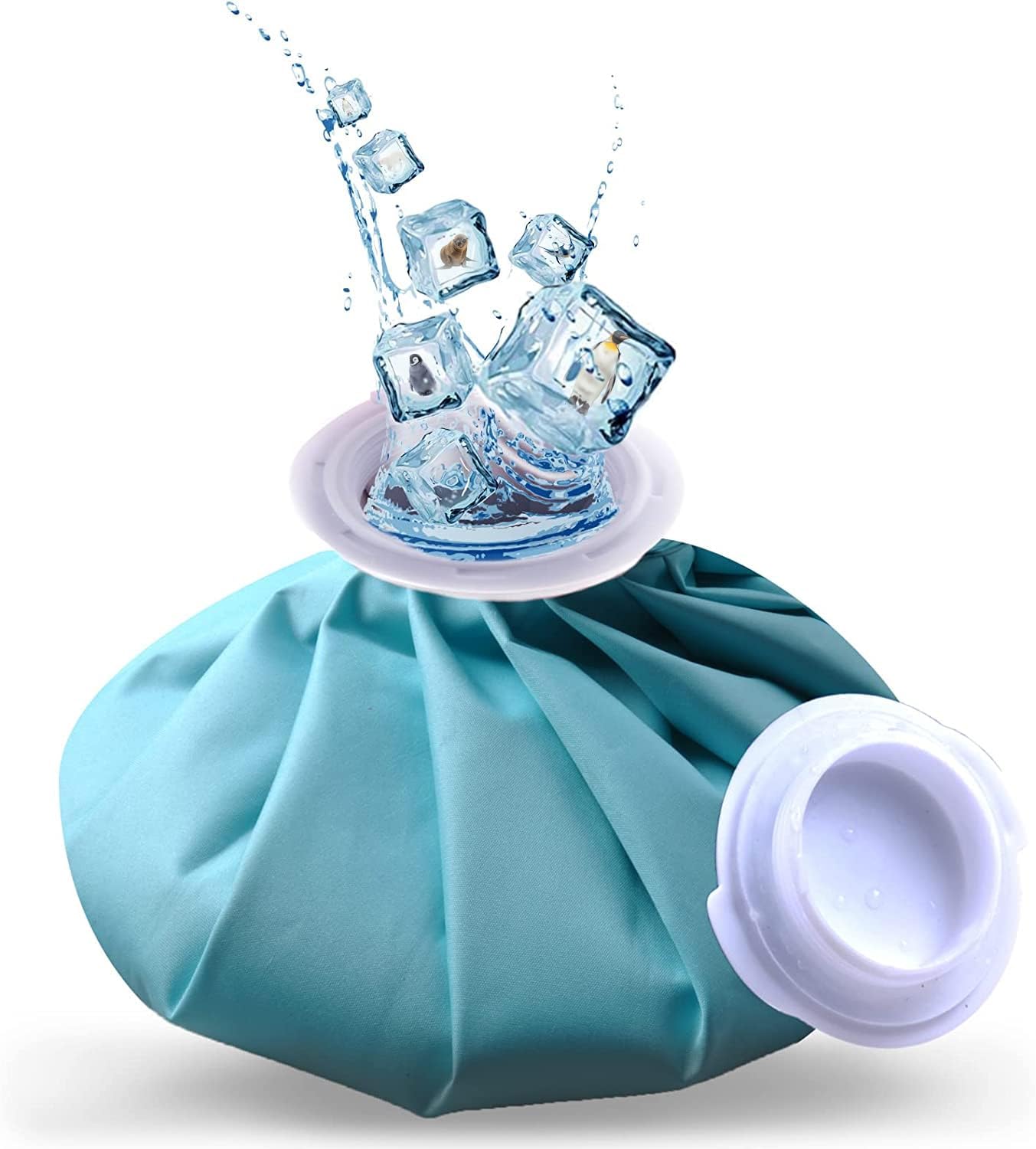 Reusable Ice Pack 9 Inch Cold and Hot Treatment, Leak-free Elastic Ice Pack for Pain Relief, Menstrual Pain Injury Muscle Strain