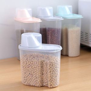 Kitchen Sealed Grain Containers With Measuring Cup Dust Moisture Proof Dry Food <b>Storage</b> <b>Boxes</b> for Pantry Use - Product Image 3