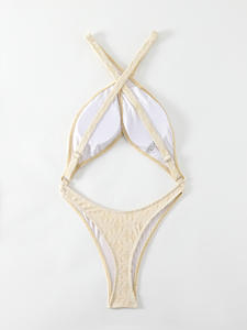 White Sexy One-Piece <strong>Swimsuit</strong> With Hollow Out Lace up <strong>Thong</strong> <strong>Bikini</strong> Brazilian Bathing Suit Backless Swimwear Monokini for Adults - Product Image 4