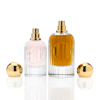 Botol Parfum Kaca Mewah 50ml 100ml Custom, Botol Parfum Kosong Magnetik dengan Kotak dan Tutup Magnet Bulat