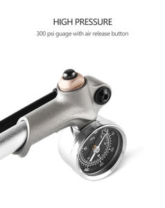 <span class=keywords><strong>Pompe</strong></span> à air pour vélo <span class=keywords><strong>GIYO</strong></span> GS-02D 300psi haute pression avec manomètre à levier pour fourche de vélo de montagne et suspension arrière - Product Image 5