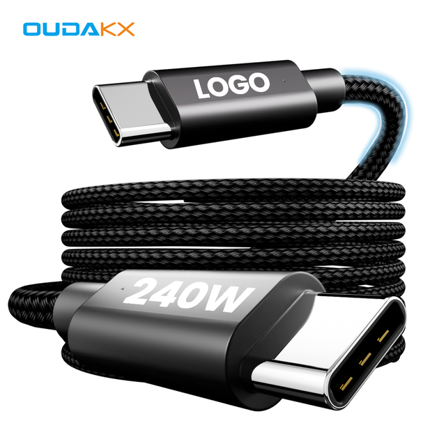 240W Wholesale 2M 1M USB 3.1 2.0 Cable PD 100W Type C Usb Fast Charging Cable Data Cable for Mobile Phones Tablet to Android