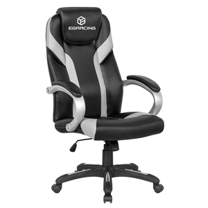 Vente en gros Chaise <span class=keywords><strong>PC</strong></span> en cuir Chaise d'ordinateur argentée et noire Chaise de jeu bon marché pour Silla <span class=keywords><strong>Gamer</strong></span> - Product Image 1