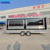 Caravane européenne et américaine, camion alimentaire carré, remorque exportation, produit personnalisé, vente directe d'usine