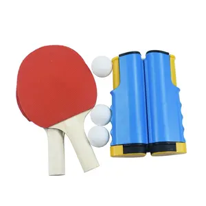 ポータブルPingPong卓球セット3つの標準ボールを備えた格納式ネット