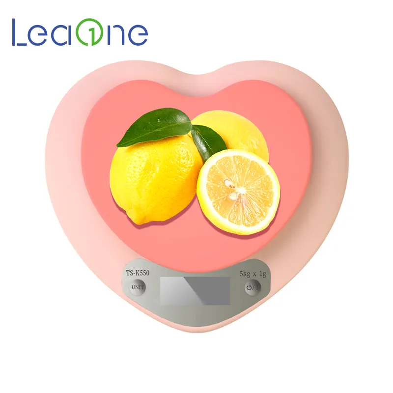 Heart-shaped pink household food kitchen scales weighing electronic kitchen 10kg electronic baking scale