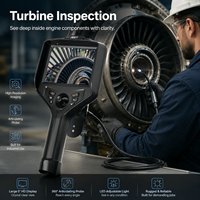 Endoscope vidéo industriel avec sonde articulée à 4 voies de 2,2 mm, caméra endoscopique IP67, écran 5,1 pouces, zoom 8X pour inspection visuelle à distance NDT