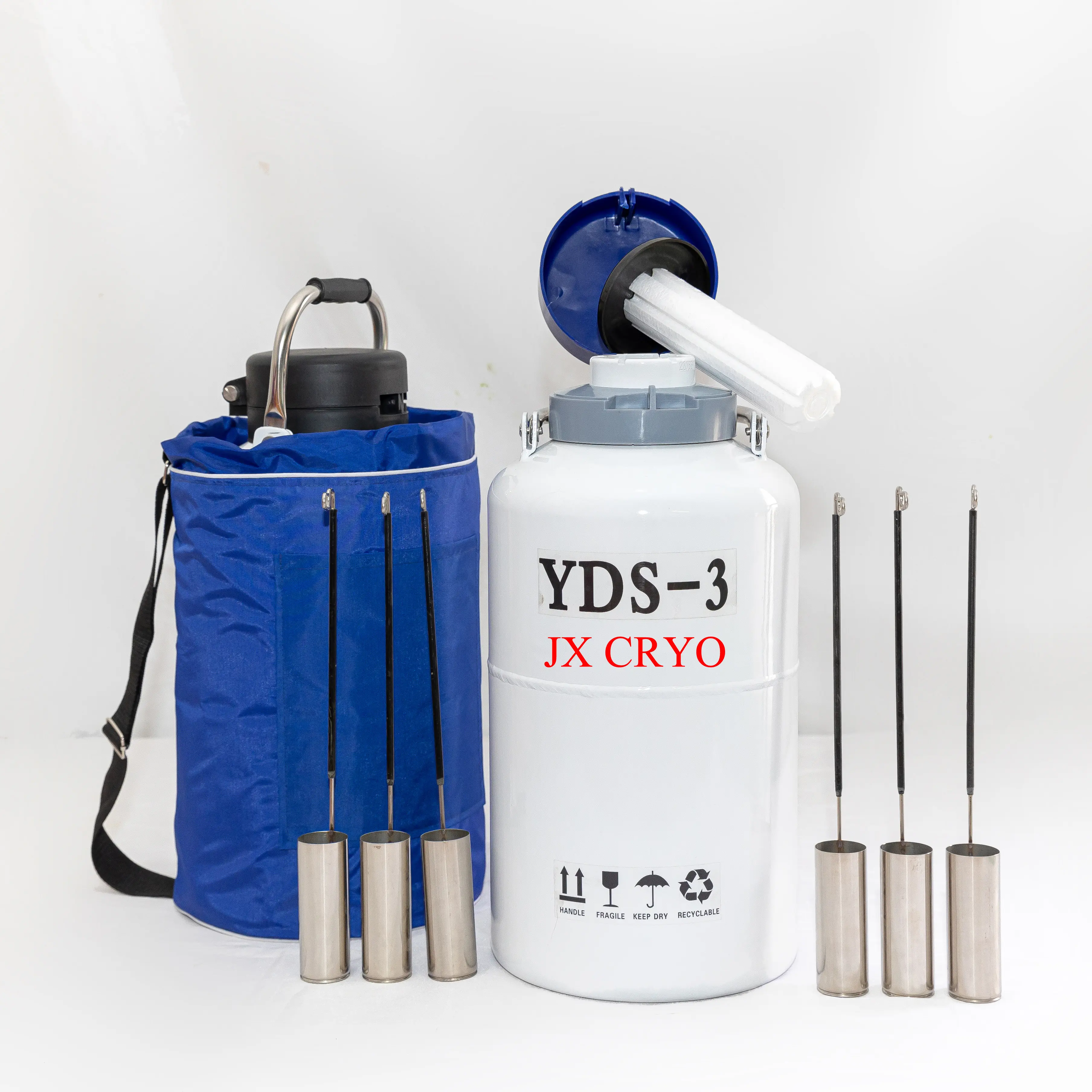 Serbatoio dell'azoto liquido di YDS-3 3L per zootecnia di inseminazione artificiale stoccaggio dell'azoto liquido