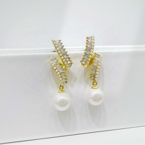 custom plata 925 sterling silver heart elegant unique earring fine bridal korean zircon 14k 18k gold plated earrings for women - Product Image 3