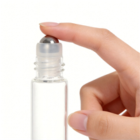 Flacon à bille de distribution en stock, flacon vide, échantillon de parfum 2 ml, flacon d'huile essentielle transparent 3 ml