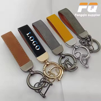 Porte-clés en cuir personnalisé de haute qualité pour hommes, vente en gros, porte-clés de voiture en cuir PU coloré