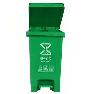Custom Size 30L Green Indoor and Outdoor Plastic Dustbin Pedal <strong>Trash</strong> Bin Garbage Boxes for Municipal Street <strong>Sorting</strong> <strong>Trash</strong> - Product Image 4