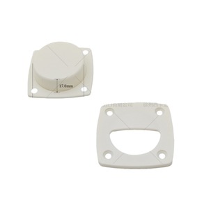 Poignée de tiroir carrée en nylon blanc avec vis pour quincaillerie de porte de meuble - Product Image 5