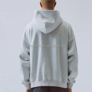 เสื้อฮู้ดพรีเมี่ยมสำหรับผู้ชายผ้าฝ้าย100% โอเวอร์ไซส์กำหนดเองได้เสื้อฮู้ดขนแกะคุณภาพสูงเปิดไหล่ตกใส่ได้ทั้งชายและหญิง - Product Image 4
