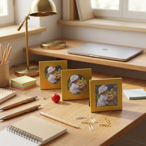 Cadre photo miniature en alliage d'aluminium durable, cadre de miroir carré au design personnalisé pour la décoration intérieure et le bureau - Product Image 6