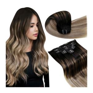 Extensions de cheveux à clips ISWEET Silly Straight, 100% cheveux humains, extensions à clips - Product Image 1