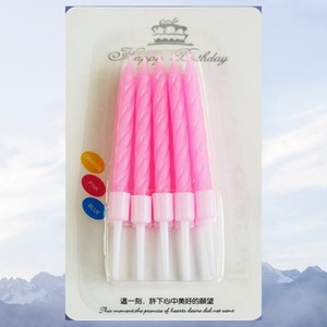 Spiral Birthday <b>Candles</b> Blue 6Pcs <b>Long</b> Stick Party Decorations For Celebrations - Product Image 2