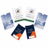 Personalisierte Beschreibbare Detaillierte Kompakte Gestanzte Schutzpapierfolie Laminierte Logo-Bedruckte Zimmerschlüsselkarten-Hüllen für Gastgewerbe