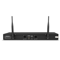 Microphone sans fil UHF professionnel à double canal avec réception longue portée, adapté au divertissement à domicile et au karaoké