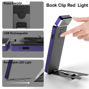 ไฟอ่านหนังสือแบบพกพา แสงสีแดง 670 นาโนเมตร ไม่มีแสงสีฟ้า ป้องกันสายตาเสีย แบบหนีบ ชาร์จไฟได้ผ่าน USB ไฟ LED อ่านหนังสือ - Product Image 4